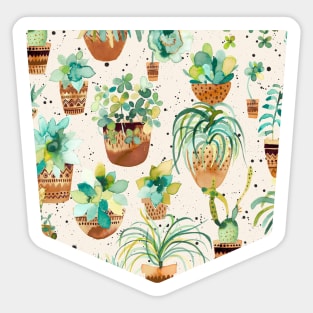 Pocket - HOME SUCCULENT PLANT POTS WHITE Sticker